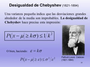 Teorema de Chebyshev y desigualdad explicación 